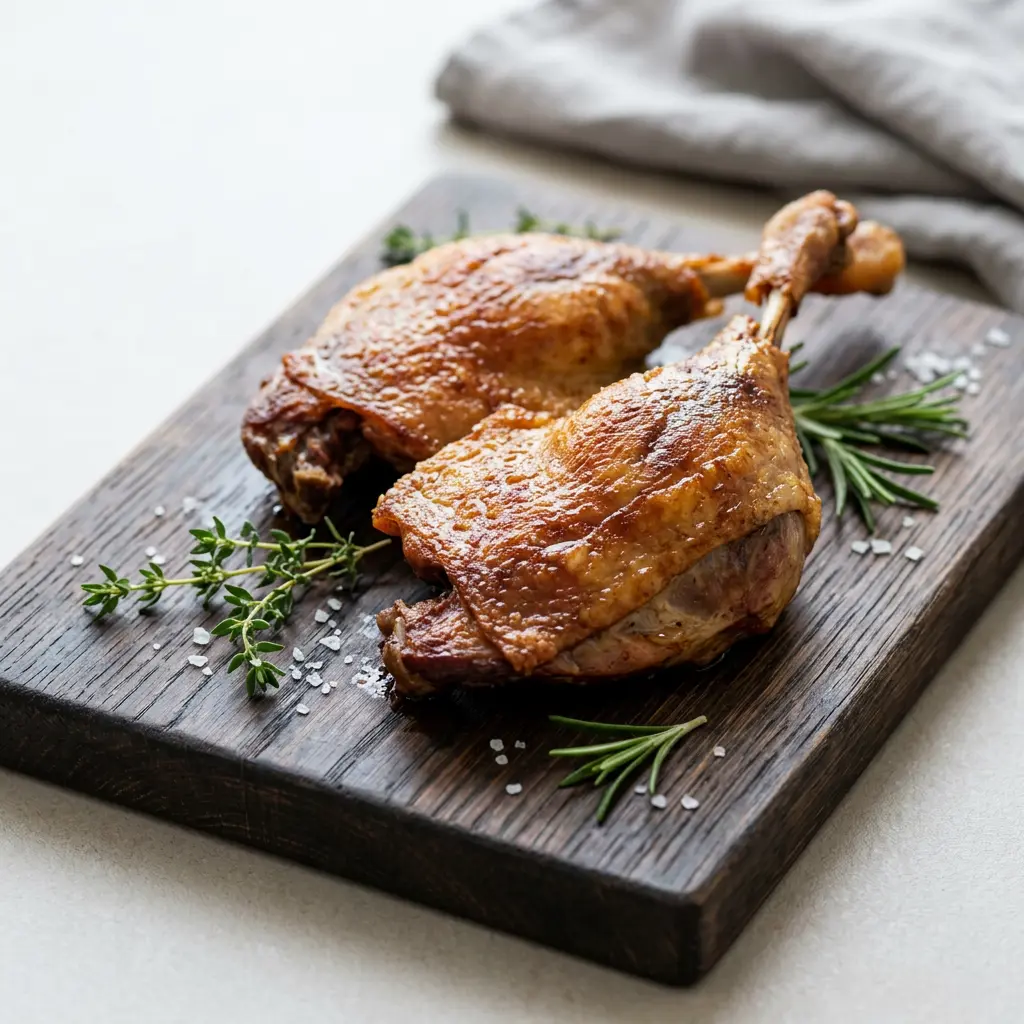 Foto af Andelår i airfryer med færdigtilberedt fjerkræ
