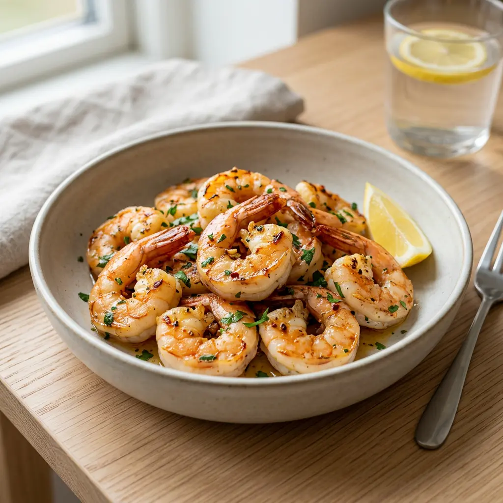 Foto af Scampi i airfryer med færdigtilberedt fisk eller skaldyr