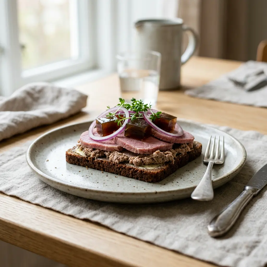 Foto af Dyrlægens natmad klar til servering
